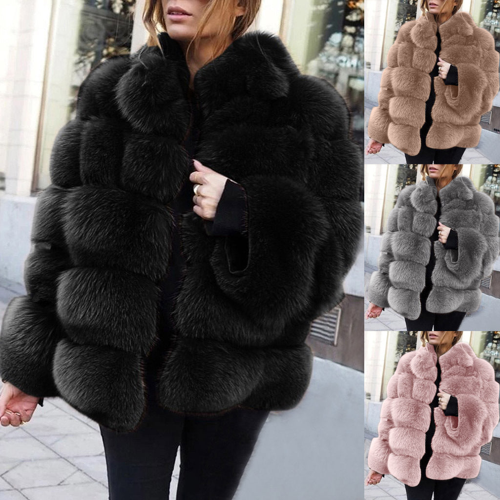 Faux Fur Stitching Jacket photo 1