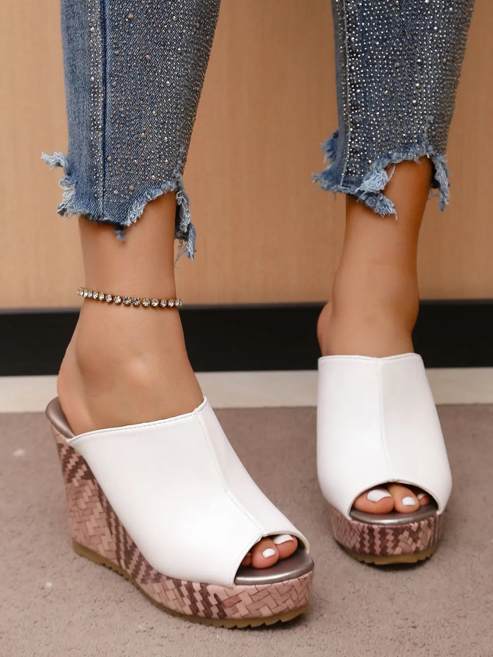 Pu Leather High Heel Sandals (4)