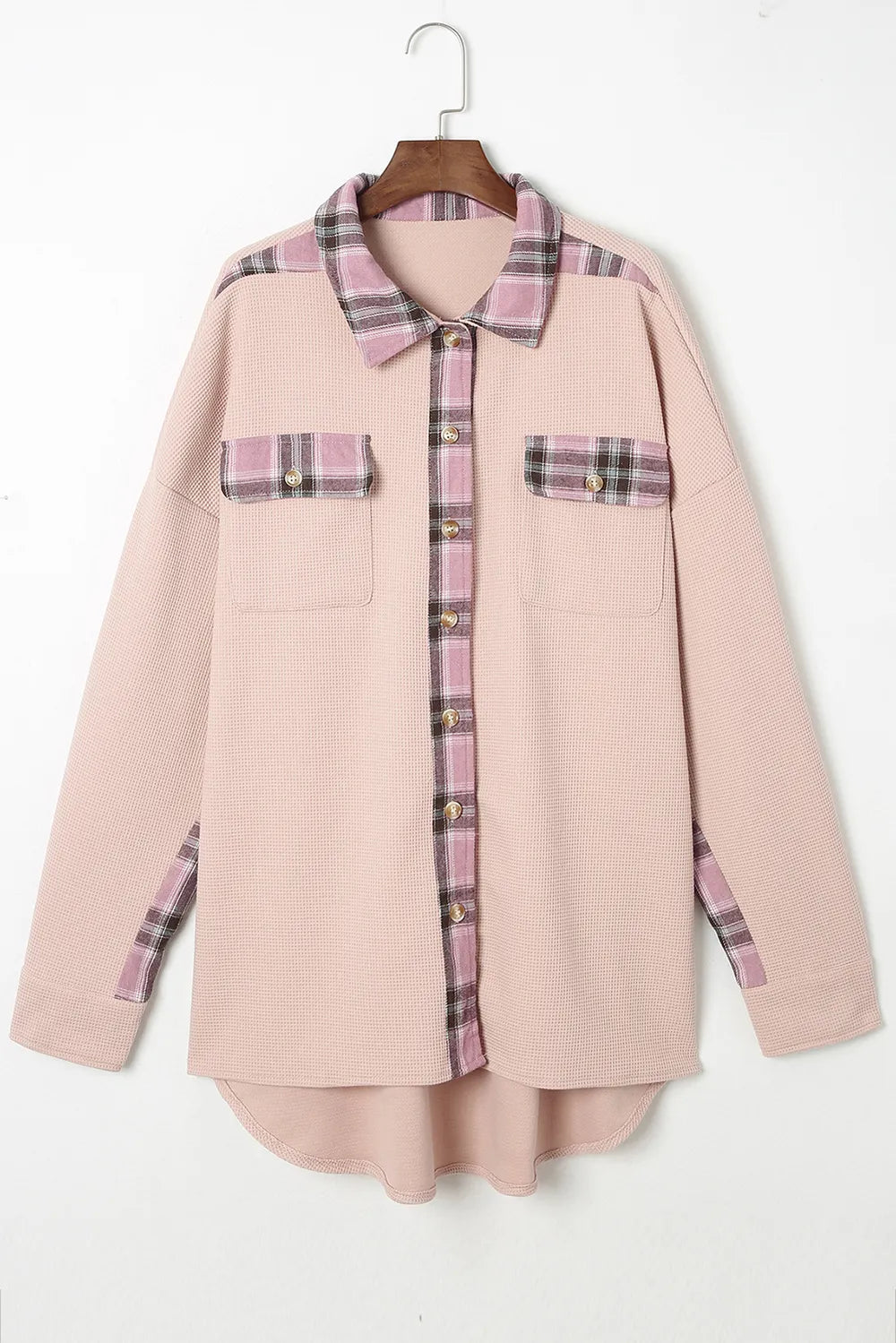 Plaid Button Down Collared Jacket (13)