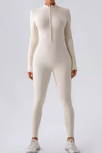 Half Zip Mock Neck Active Jumpsuit (14)