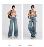 Wide Leg Jeans High Waist Baggy Straight Trousers photo 5