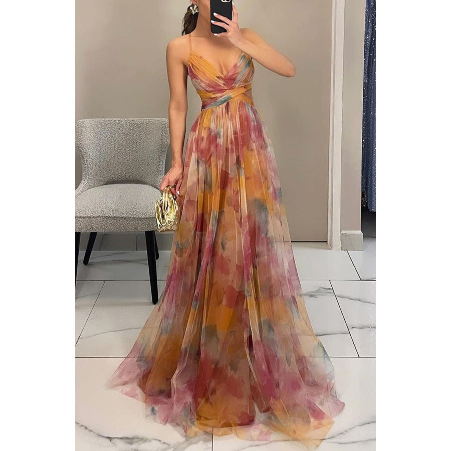 Mesh Print Slip Dress photo 2