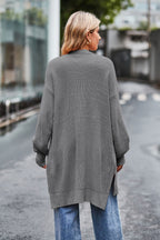 Open Front Dropped Shoulder Longline Cardigan (12)