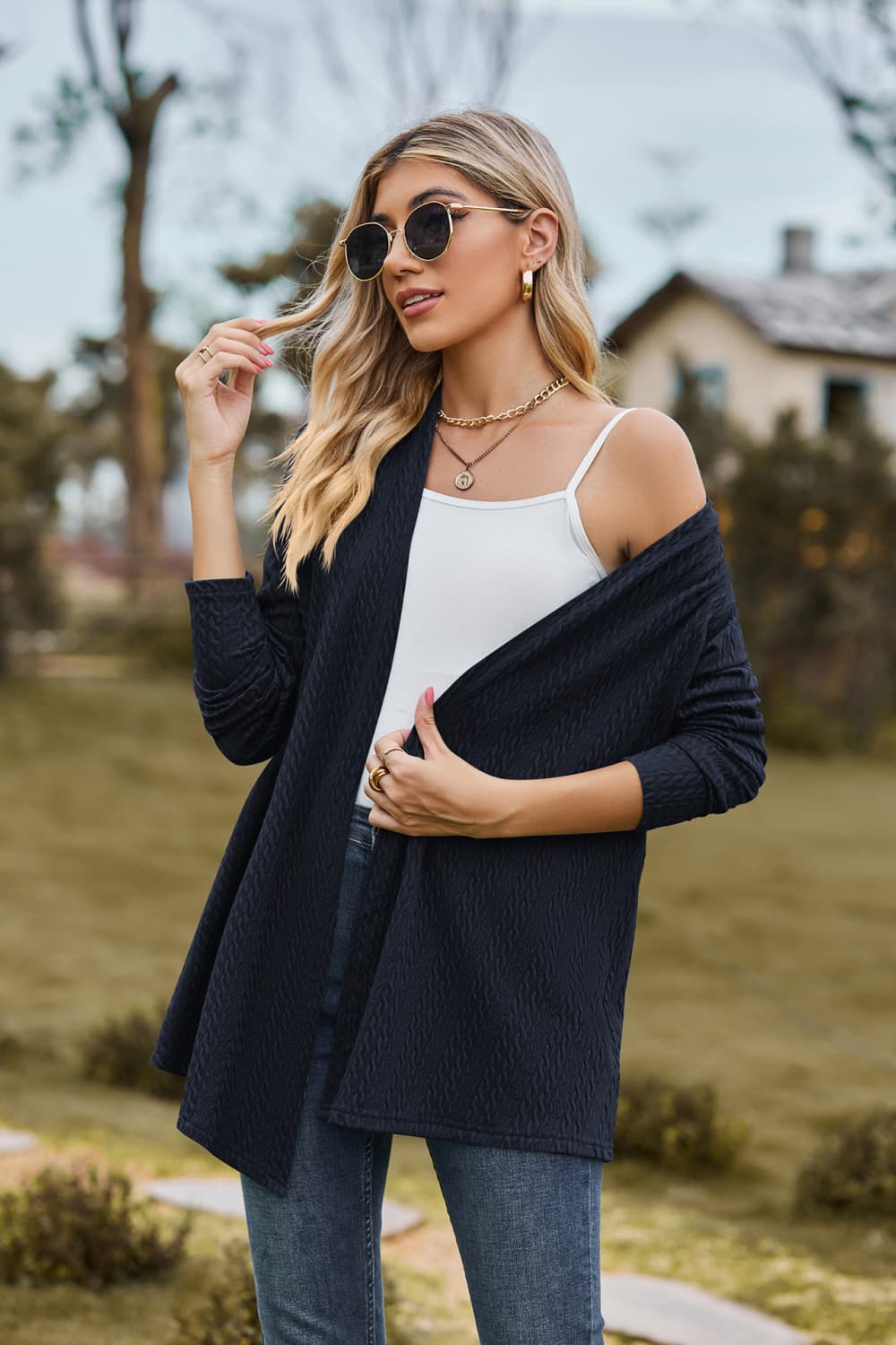 Open Front Long Sleeve Cardigan (11)