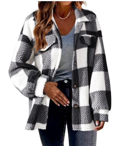 Lamb Fleece Jacket Button photo 3