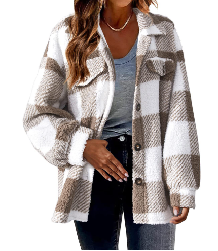 Lamb Fleece Jacket Button photo 2