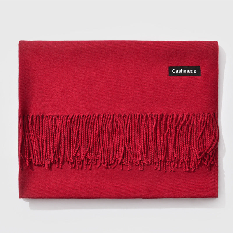 Cashmere Scarf Solid Color photo 6