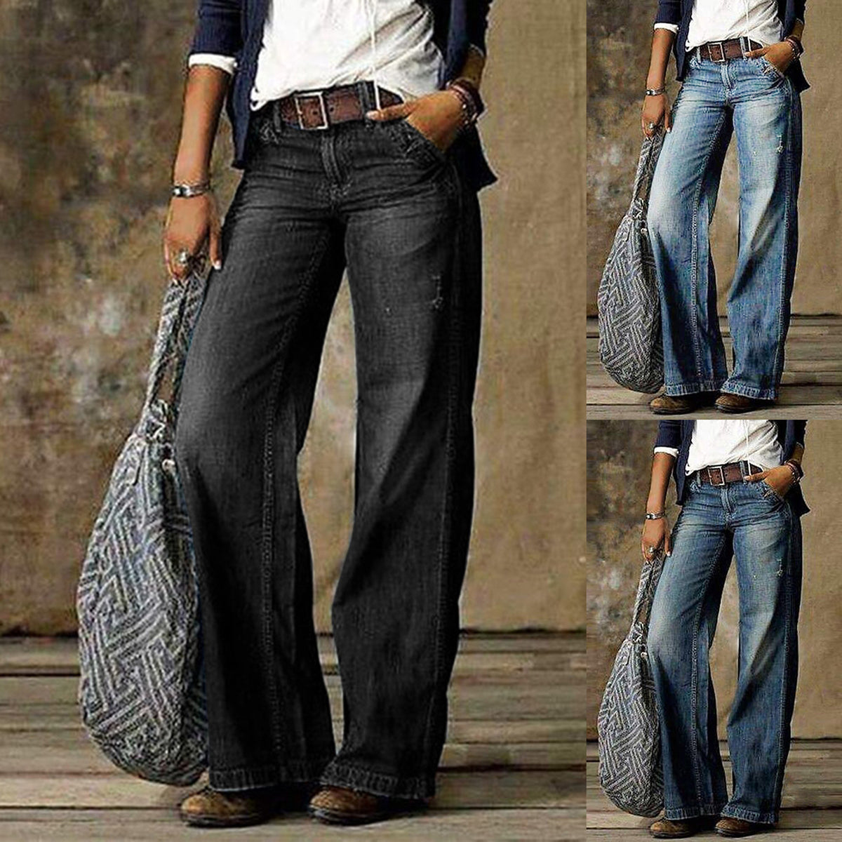 Pocket Casual Straight-leg Jeans photo 6