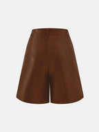 Pu Leather High Rise Shorts (8)