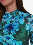 Floral Mock Neck Long Sleeve T-shirt (11)