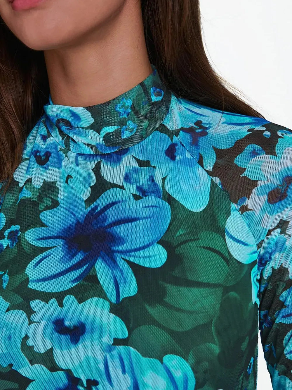 Floral Mock Neck Long Sleeve T-shirt (11)