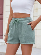 Texture Drawstring Shorts (21)