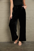 Loose Fit High Waist Long Pants Pockets