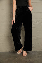 Loose Fit High Waist Long Pants Pockets