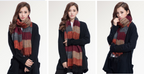 Cashmere Striped Checked Shawl photo 3