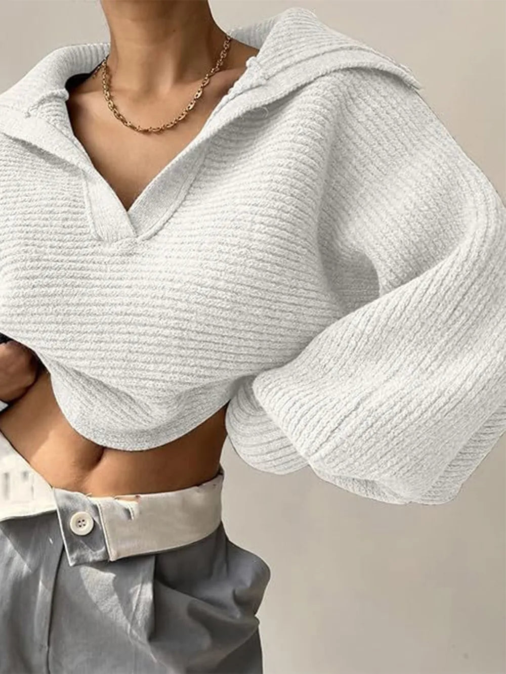 Johnny Collar Long Sleeve Sweater (8)