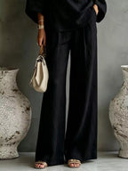 One Shoulder Top Wide Leg Pants Set (6)
