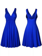 Full Size Twisted Sleeveless Ruched Waist A-line Dress Plus (11)