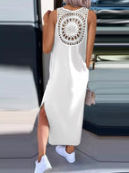 Side Slit Sleeveless Maxi Dress (2)
