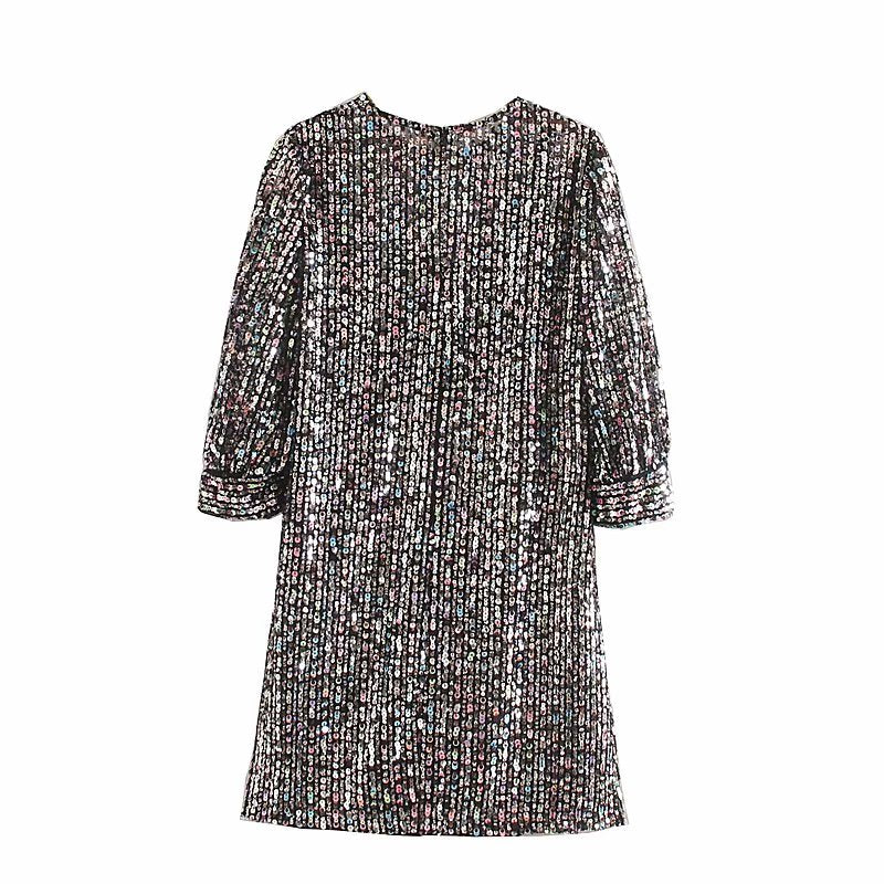 Dress Sequined Mini Long photo 1