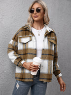 Plaid Long Sleeve Shirt Jacket (5)