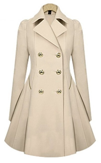 Slim Coat Trench variant CJNSWTQB00954-Apricot Color-XXL|CJNSWTQB00954-Apricot Color-M|CJNSWTQB00954-Apricot Color-S|CJNSWTQB00954-Apricot Color-XL|CJNSWTQB00954-Apricot Color-3XL|CJNSWTQB00954-Apricot Color-L