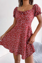 Ditsy Floral Drawstring A-line Dress (10)