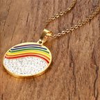 Lgbt Six-color Rainbow Titanium Steel Pendant Necklace photo 3