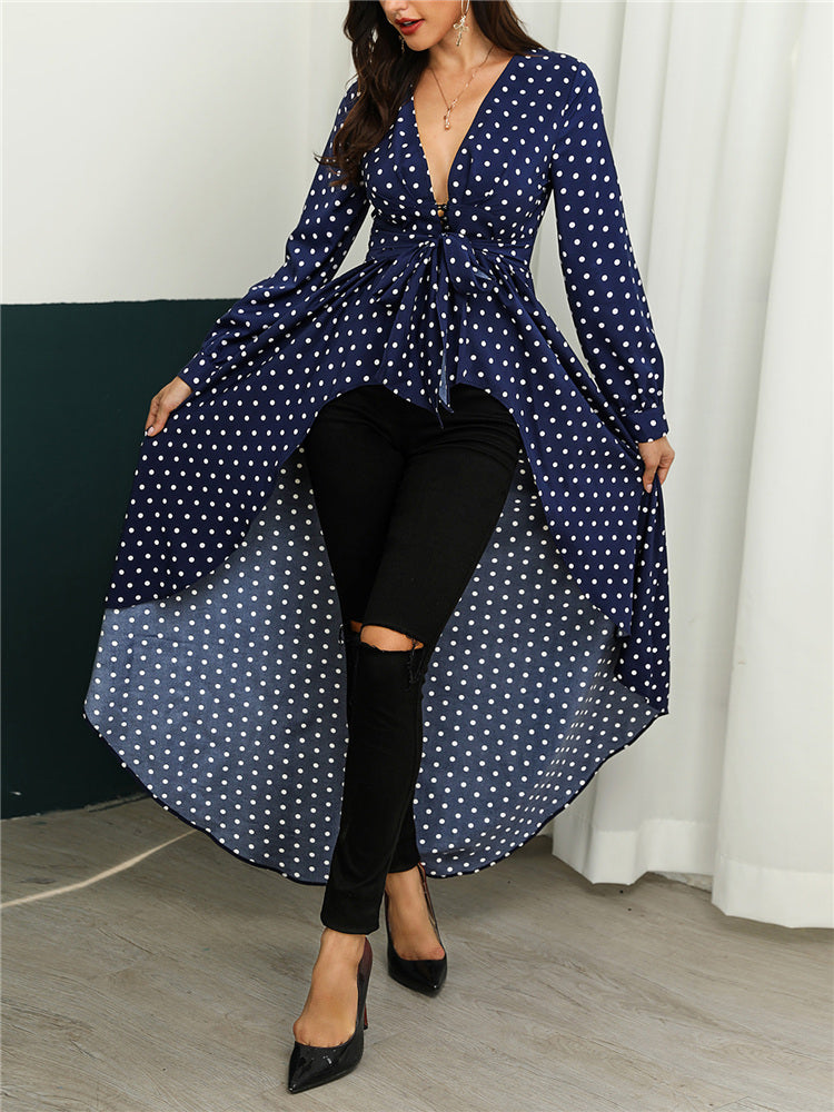 Long Sleeve Polka Dot Dress photo 3