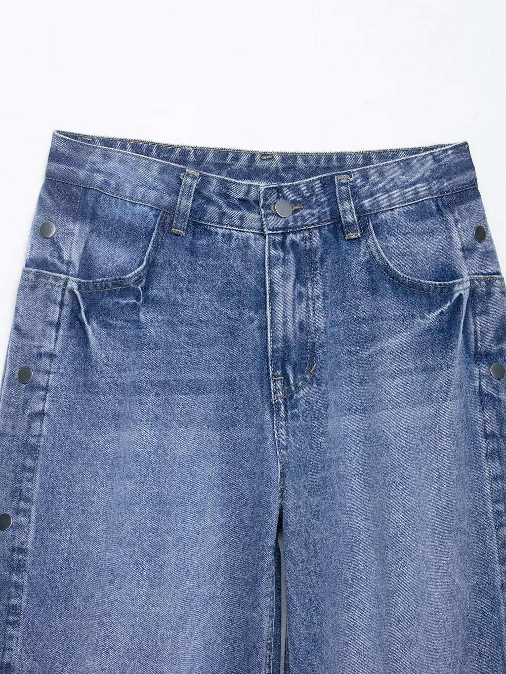 High Waist Baggy Straight Trousers Jeans photo 3