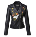 Leather Coats Motorcycle Jacket Black Outerwear Pu variant CJNSWTFP00014-D-L|CJNSWTFP00014-D-XL|CJNSWTFP00014-D-S|CJNSWTFP00014-D-M