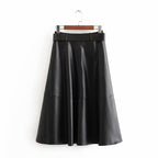 Belted Faux Leather Skirt photo 2