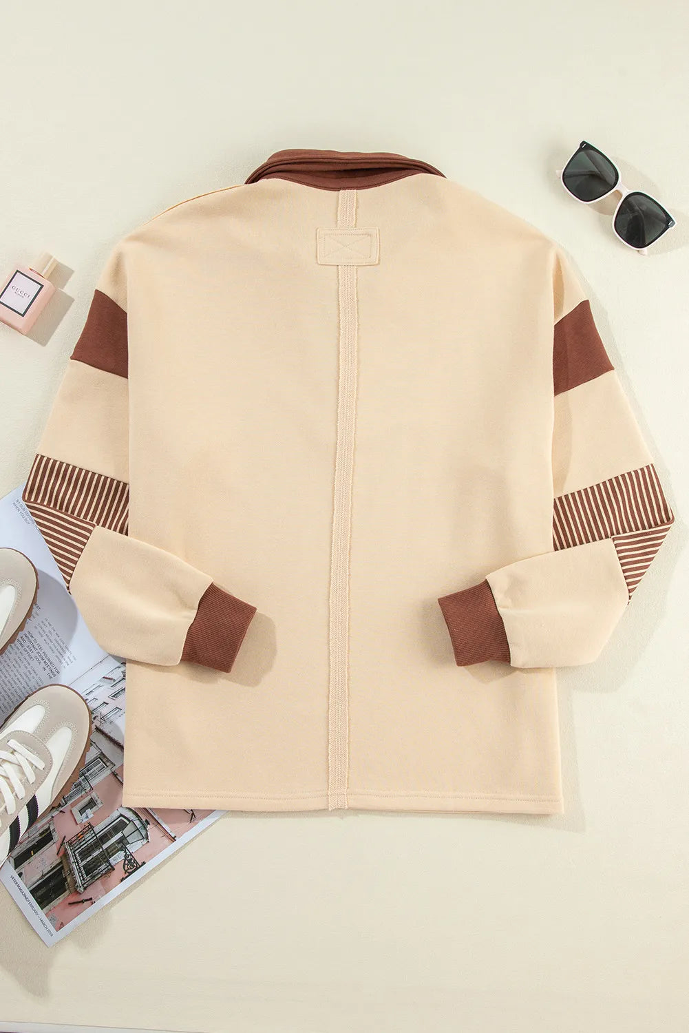 Collared Neck Long Sleeve Sweatshirt (11)
