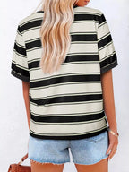 Striped Crew Neck T-shirt (9)