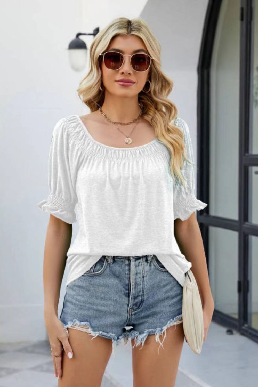 Short Flounce Sleeve Top (5)