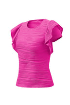 Textured Round Neck Cap Sleeve Top (23)