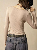 Lace Detail Long Sleeve T-shirt (6)