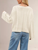 Cable Knit Button-down Cardigan (23)