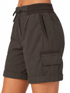 Full Size Drawstring Cargo Shorts Plus (39)