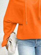 Full Size Off-shoulder Drawstring Long Sleeve Top Plus (21)