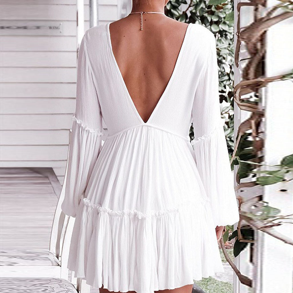 Long Sleeve Lantern Sleeve Dress photo 3