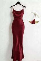 Pearl Strap Cowl Neck Satin Maxi Dress (6)