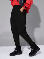 Loose Fit Harem Pants Pockets (5)