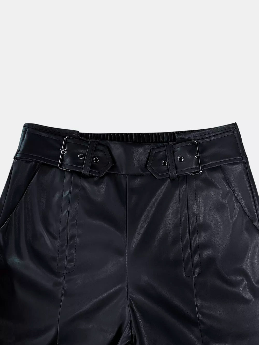 Half Elastic Waist Wide Leg Pants (8)