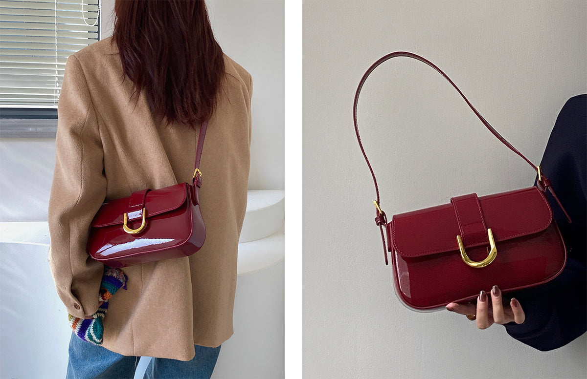 Patent Leather Shiny Bag Retro photo 3