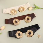 Belt Elastic Shirt Skirt Suit Jacket Flower Shaped photo 17