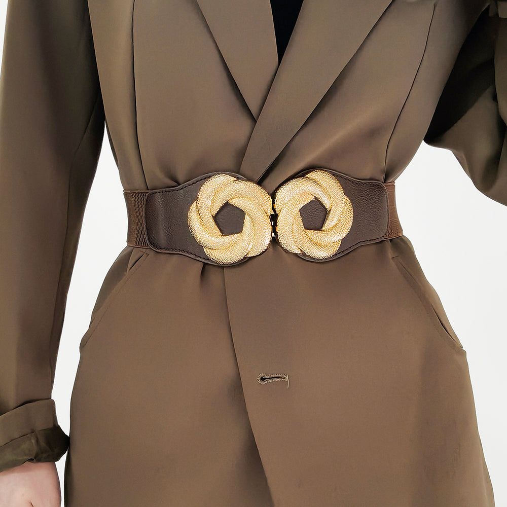 Belt Elastic Shirt Skirt Suit Jacket Flower Shaped photo 16