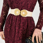 Belt Elastic Shirt Skirt Suit Jacket Flower Shaped photo 25