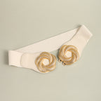 Belt Elastic Shirt Skirt Suit Jacket Flower Shaped photo 12