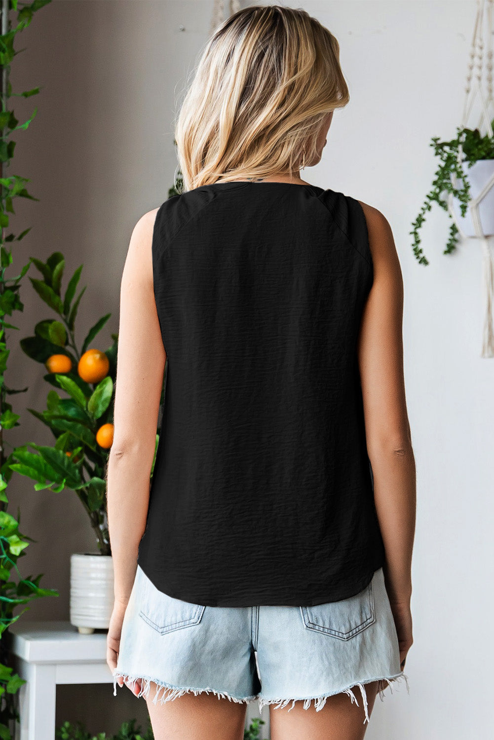 Knot Detail V-neck Tank (10)